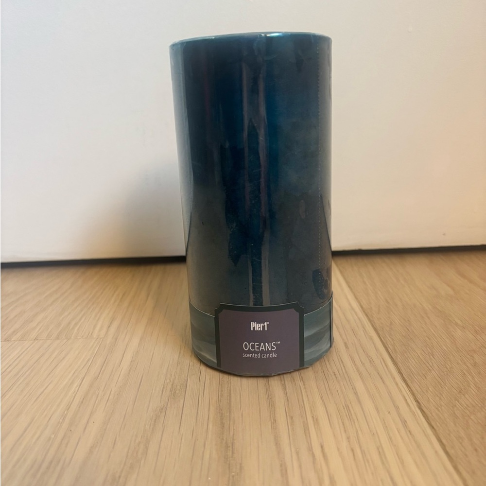 Pier 1 Imports Oceans Scented Blue Candle 3x6
